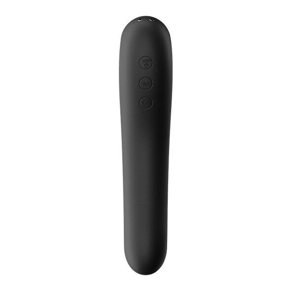 Вакуумний стимулятор з вібрацією Satisfyer Dual Kiss Black SO6114 фото