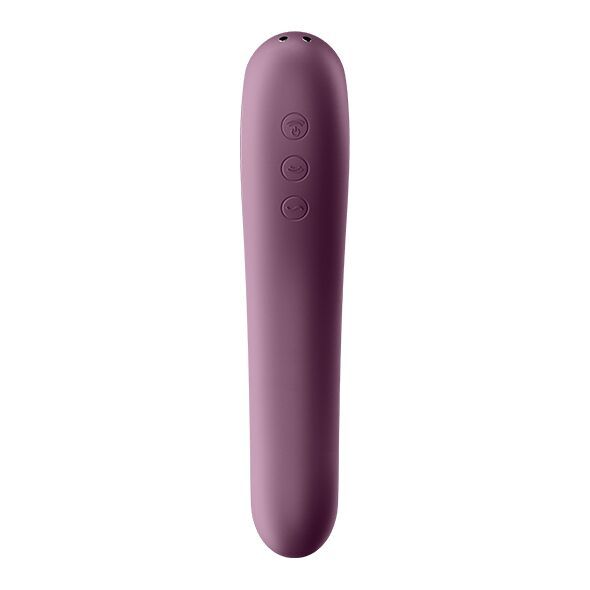 Вакуумний стимулятор з вібрацією Satisfyer Dual Kiss Wine Red SO6115 фото