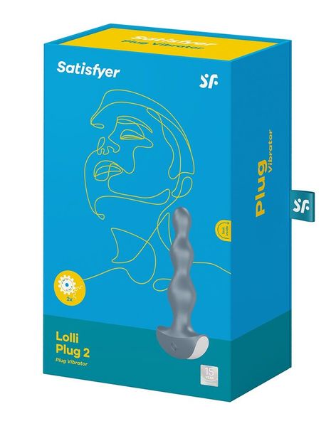 Анальний стимулятор-намистини з двома моторами Satisfyer Lolli-Plug 2 ice blue ON0116 фото