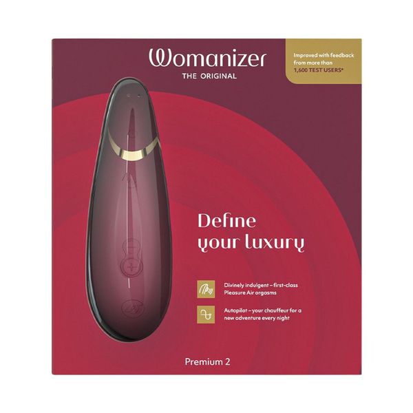 Вакуумний стимулятор Womanizer Premium 2 (Вуманайзер) бордовий PS12-3291 фото