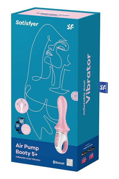 Анальний смарт-вібратор Satisfyer Air Pump Booty 5+, надувається ON0164 фото