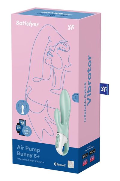 Смарт вібратор-кролик Satisfyer Air Pump Bunny 5+, надувається ON0165 фото