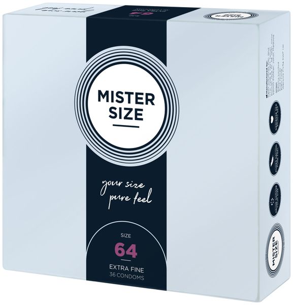 Презервативи Mister Size - pure feel - 64 (36 condoms), товщина 0,05 мм SO8054 фото