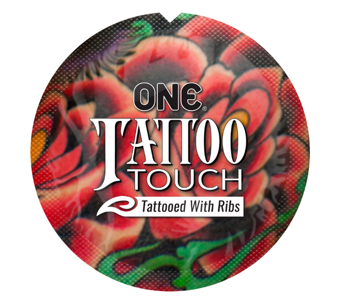 ONE Tattoo Touch Red - з ребристою поверхнею у вигляді тату ON0089 фото