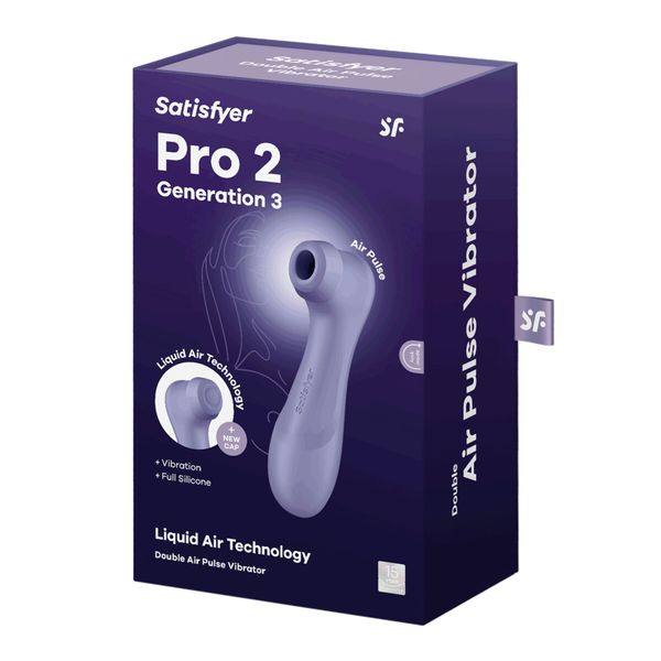 Вакуумний кліторальний стимулятор Satisfyer Pro 2 Generation 3 with Liquid Air Lilac SO8403 фото