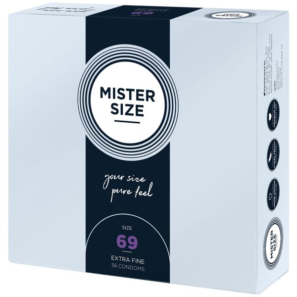 Презервативи Mister Size - pure feel - 69 (36 condoms), товщина 0,05 мм SO8055 фото