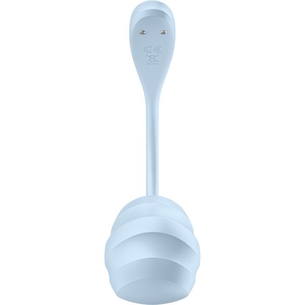 Віброяйце Satisfyer Smooth Petal Connect App колір блакитний PS12-6227 фото