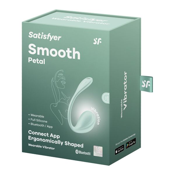 Віброяйце Satisfyer Smooth Petal Connect App колір мʼятний  PS12-6047 фото