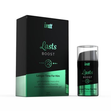 Пролонгатор для чоловіків Intt Lasts Boost (15 мл) з екстрактом гвоздики та м'яти SO2933 фото