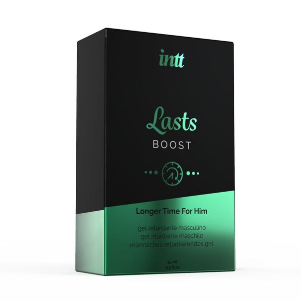 Пролонгатор для чоловіків Intt Lasts Boost (15 мл) з екстрактом гвоздики та м'яти SO2933 фото