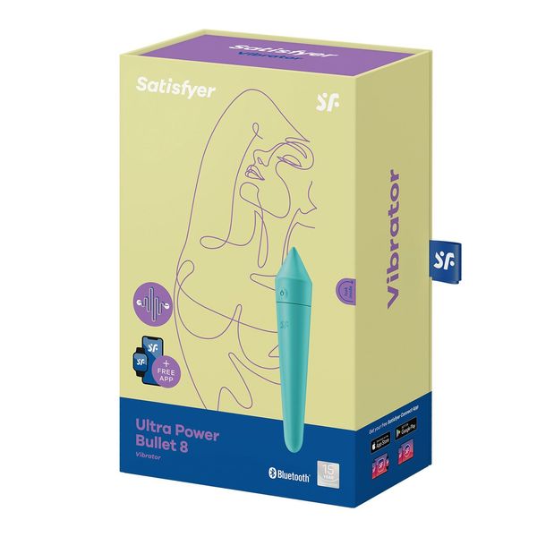 Смарт мінівібратор Satisfyer Ultra Power Bullet 8 Turquoise SO5437 фото