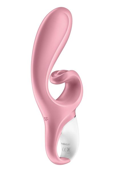 Смартвібратор-кролик Satisfyer Hug Me Pink, 2 мотори, діаметр 4,2см, широка кліторальна частина SO6274 фото