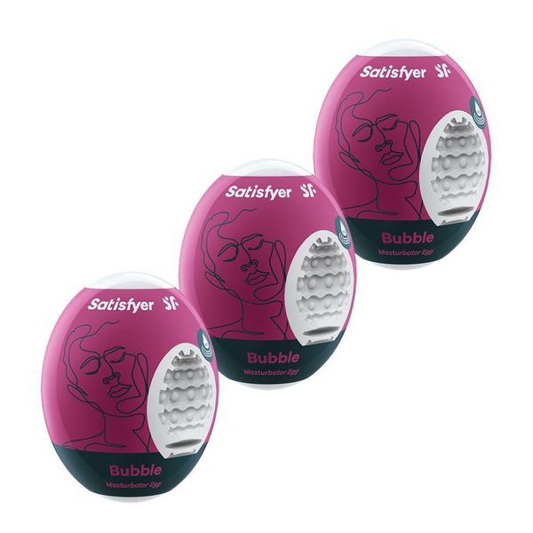 Набір мастурбаторів Satisfyer 3-piece Egg Set: Bubble PS12-3703 фото