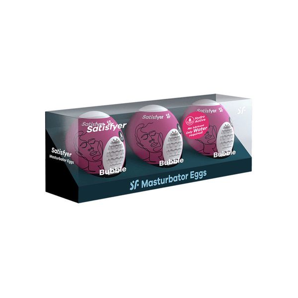 Набір мастурбаторів Satisfyer 3-piece Egg Set: Bubble PS12-3703 фото