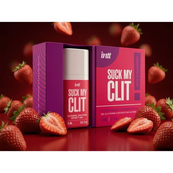 Стимулюючий гель Intt Suck My Clit Wild Strawberry ON0655 фото