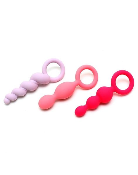 Набір анальних іграшок Satisfyer Plugs (set of 3) - Booty Call, макс. діаметр 3 см ON0207 фото